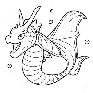 Majestic Gyarados Swimming Coloring Page 16750-13508