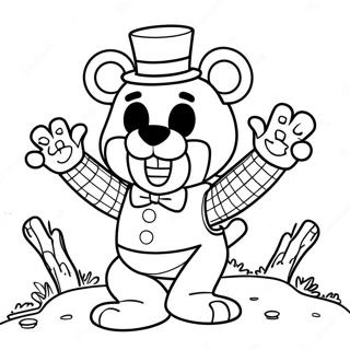 Funtime Freddy In Action Coloring Page 16770-13518