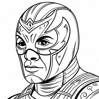 Rey Mysterio Mask Coloring Page 16779-13526