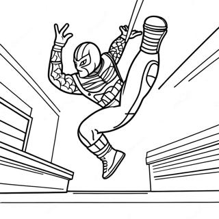 Rey Mysterio Jumping High Coloring Page 16780-13531