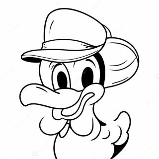 Silly Donald Duck With A Hat Coloring Page 1682-1391