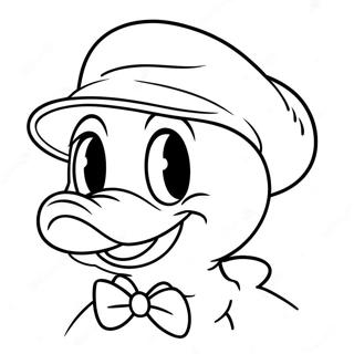 Silly Donald Duck With A Hat Coloring Page 1682-1392