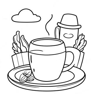 Cafe Coloring Page 16839-13576