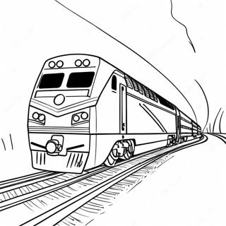 Colorful Amtrak Train On Tracks Coloring Page 16860-13590