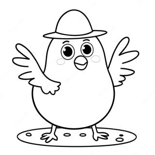 Funny Chicken Nugget Character Coloring Page 16880-13607