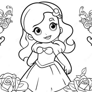 Valentines Day Disney Princess Coloring Page 16929-13644