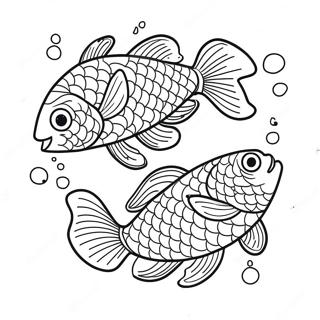 Colorful Koi Fish Underwater Adventure Coloring Page 16940-13659