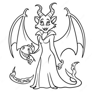 Maleficent With Dragon Coloring Page 16960-13669