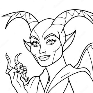 Maleficent With Dragon Coloring Page 16960-13672