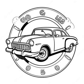 Classic Car Logo Coloring Page 16980-13689