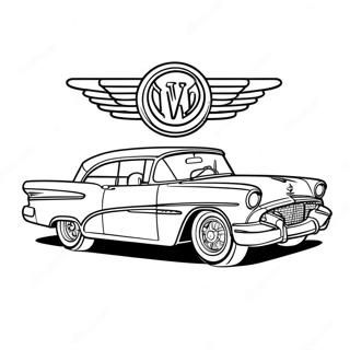 Classic Car Logo Coloring Page 16980-13690