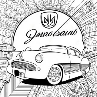 Classic Car Logo Coloring Page 16980-13691