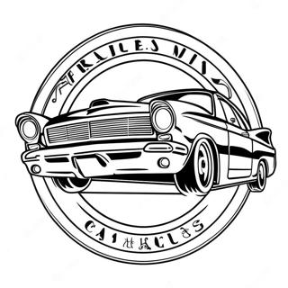 Classic Car Logo Coloring Page 16980-13692