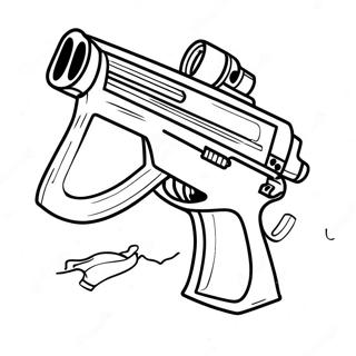 Epic Fortnite Gun Battle Coloring Page 17000-13701