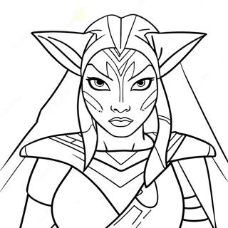 Ahsoka Tano Coloring Page 17009-13711