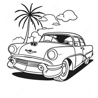 1950s Classic Car Coloring Page 17039-13735