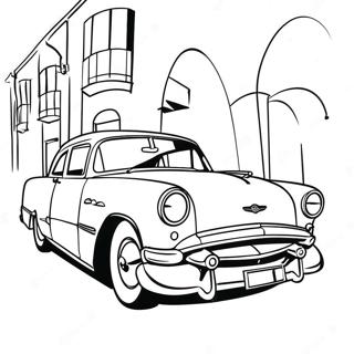 1950s Classic Car Coloring Page 17039-13736