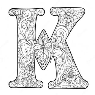 Whimsical Letter W Coloring Page 17050-13748