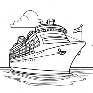 Disney Cruise Ship Coloring Page 17109-13786