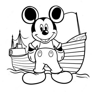 Mickey Mouse On A Disney Cruise Coloring Page 17110-13795