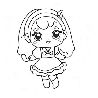 Kawaii Cute Anime Character Coloring Page 1711-1413