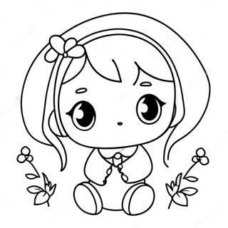 Kawaii Cute Anime Character Coloring Page 1711-1416