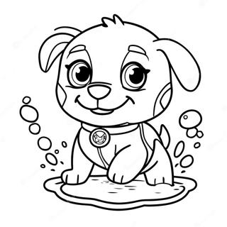 Zuma Paw Patrol Splashing In Water Coloring Page 17120-13802