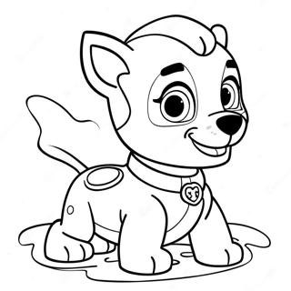 Zuma Paw Patrol Splashing In Water Coloring Page 17120-13804