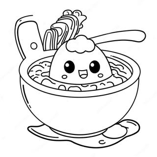 Cute Cartoon Ramen Coloring Page 17160-13833