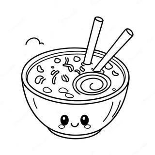 Cute Cartoon Ramen Coloring Page 17160-13835