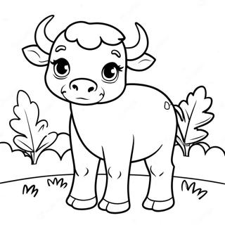 Cute Baby Buffalo Coloring Page 17170-13842