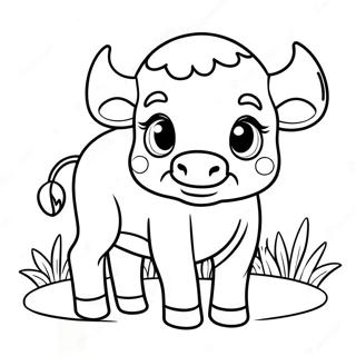 Cute Baby Buffalo Coloring Page 17170-13844