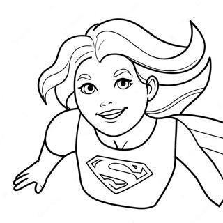 Supergirl In Action Coloring Page 17180-13857