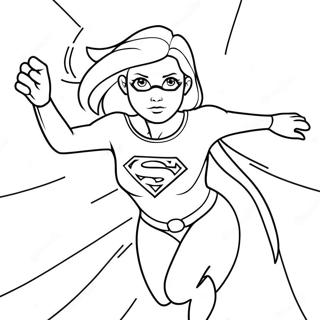 Supergirl In Action Coloring Page 17180-13858