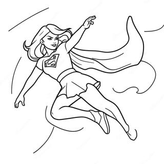 Supergirl In Action Coloring Page 17180-13859