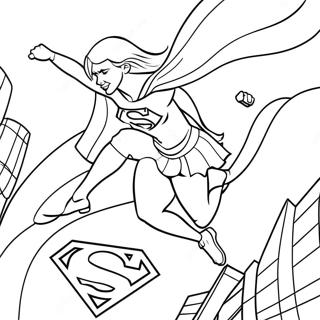 Supergirl In Action Coloring Page 17180-13860