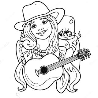 Country Music Coloring Page 17189-13849