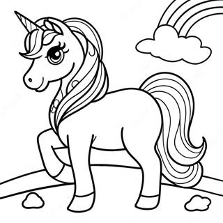 Lisa Frank Rainbow Unicorn Coloring Page 171-134