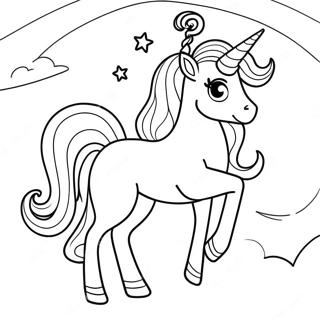 Lisa Frank Rainbow Unicorn Coloring Page 171-136