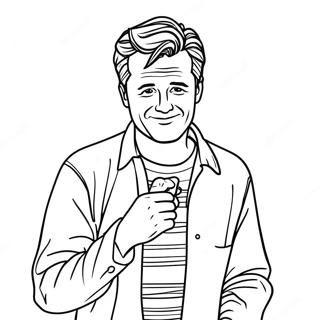 Chandler Bing Funny Moment Coloring Page 17210-13874