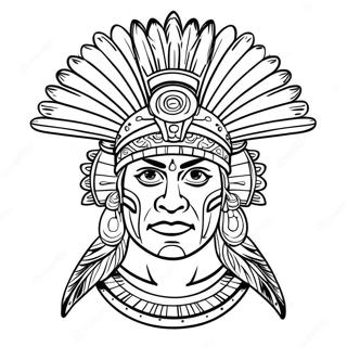 Aztec Warrior Coloring Page 17219-13880