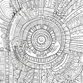 Intricate Aztec Patterns Coloring Page 17220-13881