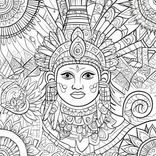 Intricate Aztec Patterns Coloring Page 17220-13882