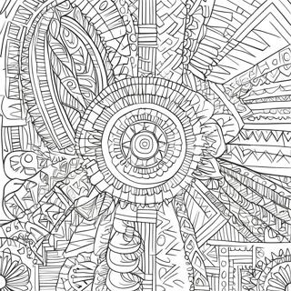 Intricate Aztec Patterns Coloring Page 17220-13883