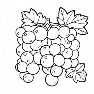 Cute Cartoon Grapes Coloring Page 17230-13891