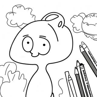 True With Colorful Friends Coloring Page 17250-13905