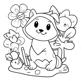 True With Colorful Friends Coloring Page 17250-13908