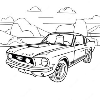 Mustang Car Coloring Page 17259-13910