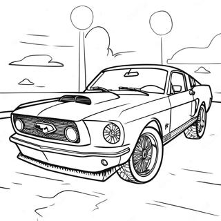 Mustang Car Coloring Page 17259-13912