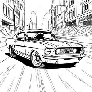 Classic Mustang Car Coloring Page 17260-13913